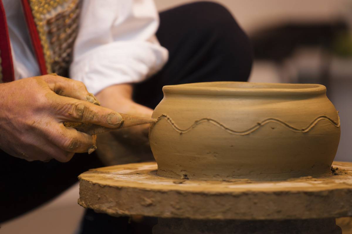 Traditional Hand-Wheel Pottery in Potravlje